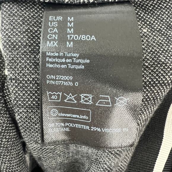 Richard Allan x H&M Black White Midi Skirt Knit Geometric Elastic Waist Medium M - Picture 10 of 11